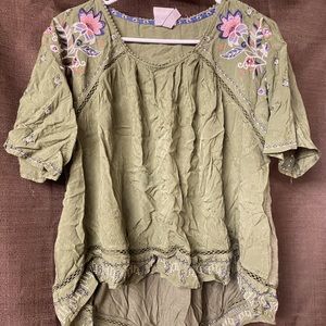 Knox Rose Green Floral Shirt